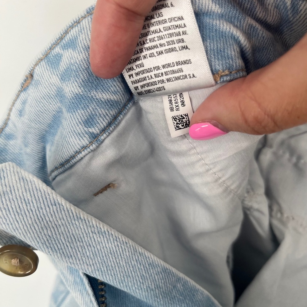 American Eagle Wide Leg Jeans Women Size 8 Light Blue Strigid High Rise Denim - Picture 11 of 15
